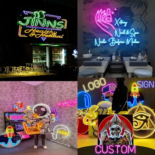Miniatura 5 de LOGO Letreros de neón 3D, diseño de neón personalizado, regulable, letrero LED personalizado para empresa, oficina, tienda, bar, salón, estudio