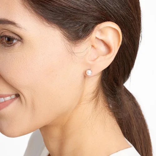 Miniatura 4 de Amazon Essentials Aretes redondos de plata de ley con piedra natal (anteriormente colección Amazon)