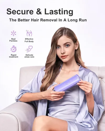 Miniatura 3 de LYSMOSKI Dispositivo de depilación láser IPL con tecnología de enfriamiento de hielo de zafiro para mujeres y hombres, removedor de pelo sin dolor