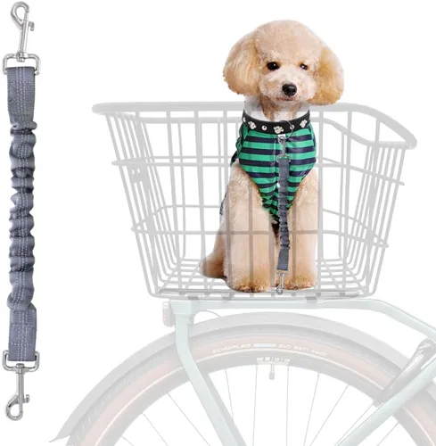 Miniatura 9 de Cinturón de seguridad para perro para canasta de bicicleta, cinturón de seguridad retráctil para perro, arnés elástico de seguridad para mascotas