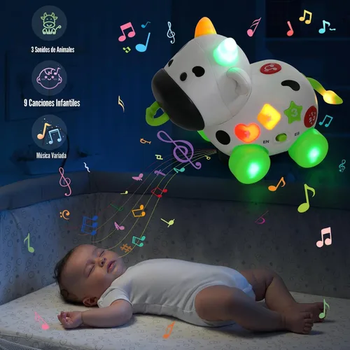 Miniatura 5 de Talkfun Juguetes Musicales de Vaca para Niños y Niñas de 1+ Año, Juguete Bilingüe para Bebés de 6-12-18 Meses, Juguetes para Niños de Un Año, Regalo