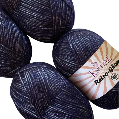 Miniatura 23 de Retro-Glam Hilo Metálico para Crochet, Paquete de 4 (1280 Yardas / 14.11 Onzas), Patrones Gratuitos - Hilo Brillante para Tejer - Peso Ligero 3 DK
