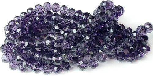 Miniatura 5 de Cuentas de vidrio Rondelle de 0.079 in para hacer joyas, cuentas espaciadoras de Briolette Crytal facetadas para pulseras, collares, aretes