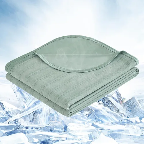 Miniatura 9 de OIGAE Manta refrescante para personas que duermen con calor – Manta fría de verano suave y ligera para sudores nocturnos, perfecta para cama, sofá
