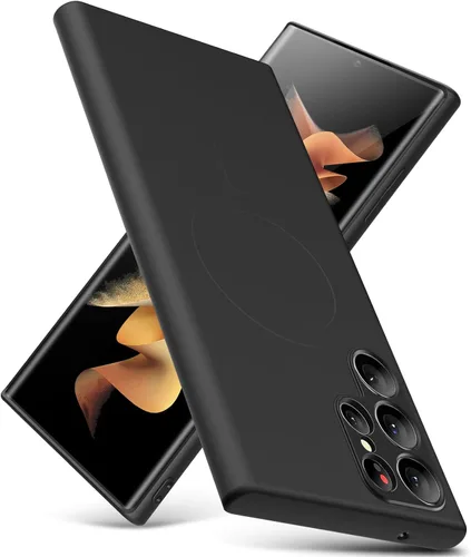 Funda para Samsung Galaxy S22 Ultra, funda delgada de silicona líquida, a prueba de golpes, funda delgada para Samsung Galaxy S22 Ultra, funda Negro2