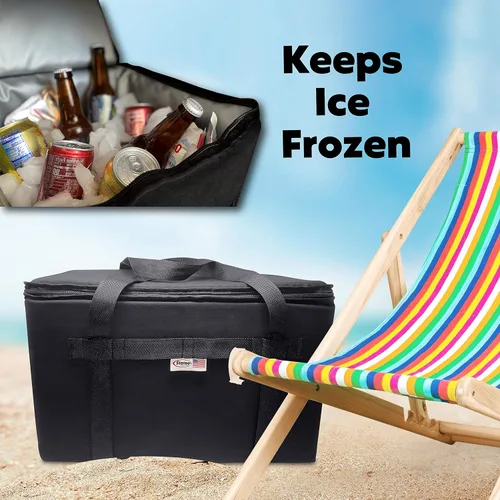 Miniatura 3 de Sterno Trunk Buddy Organizador aislado a prueba de fugas, bolsa de alimentos fríos y calientes para comestibles, bebidas y más, exterior de tela