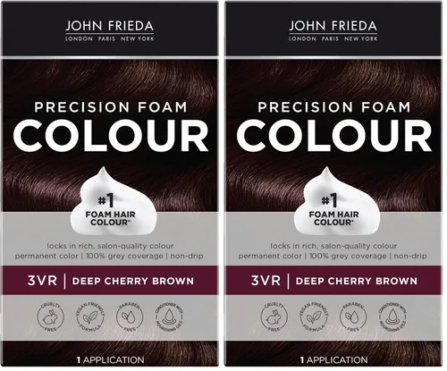 Miniatura 35 de Espuma de color John Frieda, precisión 4R Rojo Oscuro Marrón
