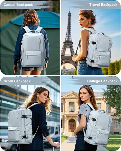 Miniatura 8 de VGCUB Mochila Grande de Viaje para Trabajo y Negocios Equipaje de Mano Aprobado para Vuelo Mochila para Laptop para Mujeres y Hombres Mochila de Azul