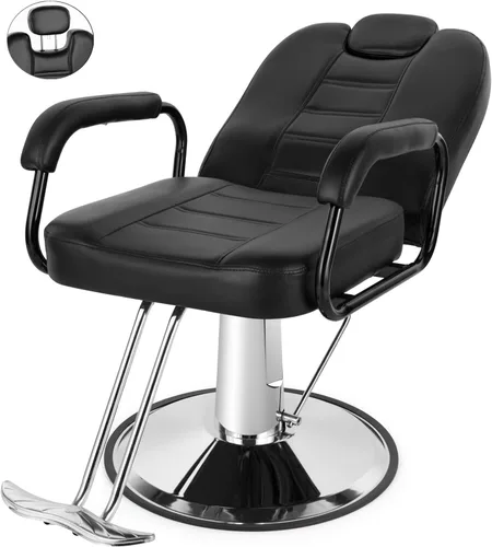 Artist hand Sillas de barberos, silla reclinable hidráulica de alta resistencia, muebles de spa, asiento extra ancho, equipo de peluquería de