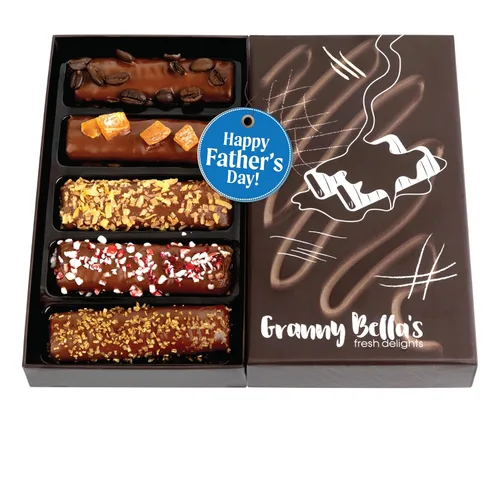Granny Bellas Día de la Madre 5 obleas cubiertas de chocolate para novia, novio, él, su cesta de regalo, canastas de regalo de galletas de chocolate