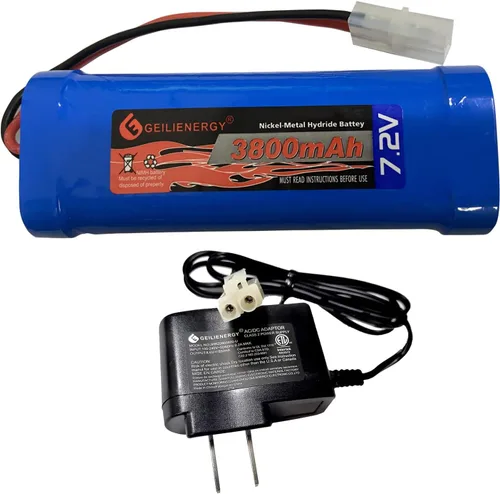 Miniatura 6 de Batería recargable Ni-Mh de 3800mAh 7.2V para tanque de barco de carreras RC (1 paquete de batería de 7.2 V 3800 mAh)