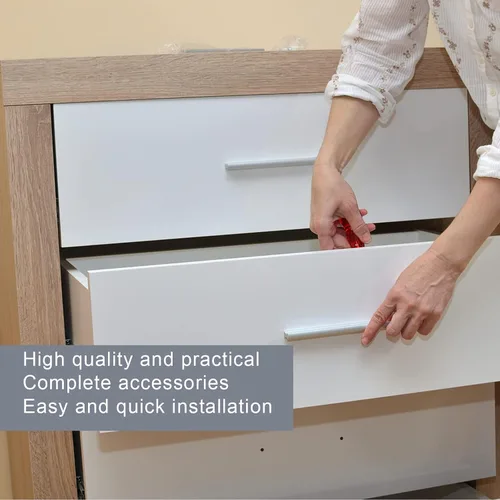 Miniatura 5 de Paquete de 10 clips falsos para gabinete delantero, con tornillos acrílicos falsos clips de cajón de gabinete para frentes de cocina, cajones