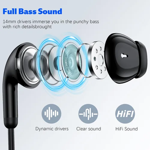 Miniatura 2 de Auriculares USB C con cable para iPhone 17 16 Pro Max 15 para Samsung S26 Ultra S25 S24 FE S23, auriculares tipo C, auriculares estéreo con cable