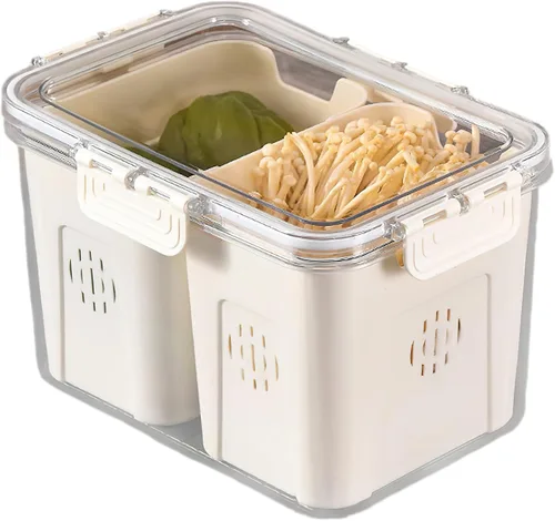 Miniatura 10 de Contenedores organizadores para refrigerador, contenedores de almacenamiento de alimentos con tapas, contenedores de almacenamiento de frutas