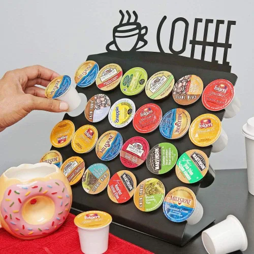 Miniatura 6 de Southern Homewares Soporte para cápsulas K-Cup, estante organizador de cápsulas de café para encimera, capacidad para 24 K-tazas, soporte