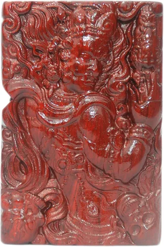 Miniatura 36 de Carcasa exterior de palisandro Huanghuali natural tallado para módulo Zippo (1000 brazos Avalokiteshvara de la diosa 3#)
