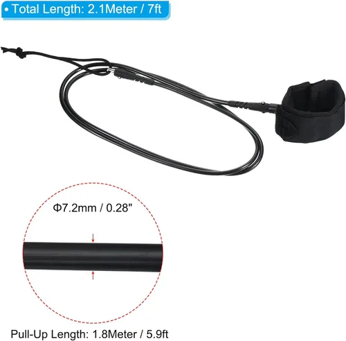 Miniatura 2 de PATIKIL Correa para tabla de surf, correas rectas, cuerda para la muñeca, para tabla de remo