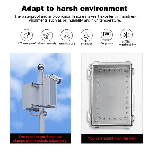 Miniatura 5 de Caja de conexiones impermeable Caja de conexiones al aire libre ip67 Caja de plástico ABS y Caja de proyectos