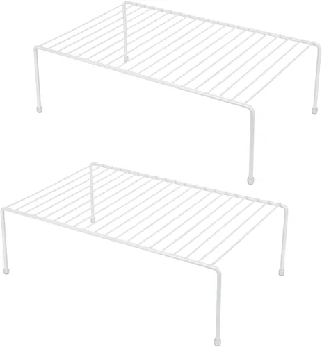 Miniatura 8 de Estante grande de almacenamiento para gabinete (16.1 x 10.2 pulgadas), organizador de encimera de cocina, refrigerador y estante de almacenamiento