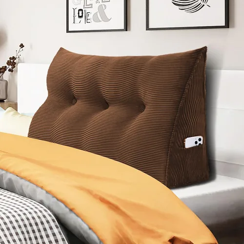 Miniatura 27 de WOWMAX - Almohada triangular para cabecero; almohada en forma de cuña para cabecero; almohada grande de refuerzo para cama, almohada