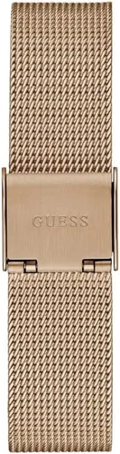 Miniatura 3 de GUESS US - Reloj analógico de malla triangular en tono oro rosa para mujer, plateado