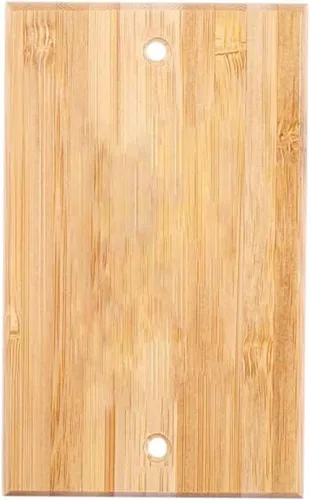 Miniatura 27 de 4 placas de interruptor de luz de palanca simple de madera maciza de 4.5 x 2.76 pulgadas, cubierta de interruptor de luz de bambú de calidad