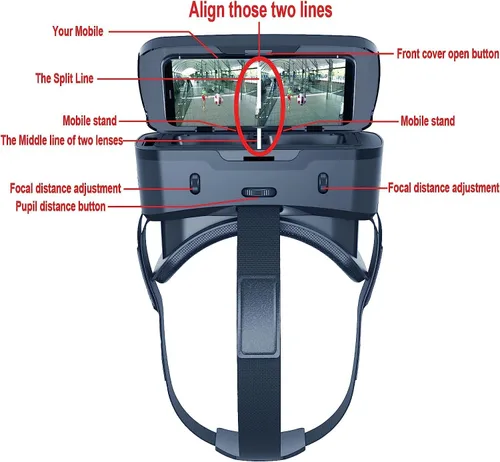 Miniatura 4 de Auriculares de realidad virtual para teléfono celular, auriculares de realidad virtual, gafas 3D, gafas de realidad virtual, gafas de realidad