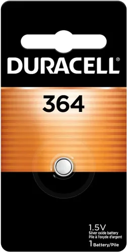 Duracell Batería de botón de óxido de plata 364, paquete de 1, batería 364 de 1.5 voltios, larga duración para relojes, dispositivos médicos,