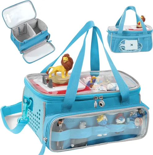 SFYBYHEART Carrying Case for Toniebox with Clear Window & Figure Slots, Travel Storage Bag for Tonies Characters, Toniebox Starter Set & Tonies