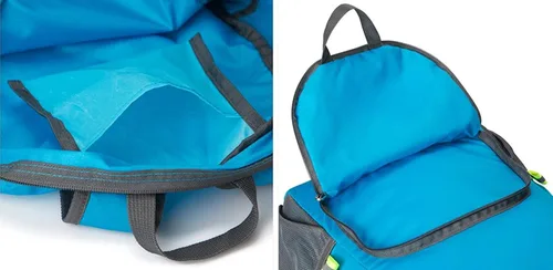 Miniatura 3 de Mochila plegable ultraligera, resistente al agua, duradera, para campamento, viajes, senderismo, mochila para hombres y mujeres (negro)