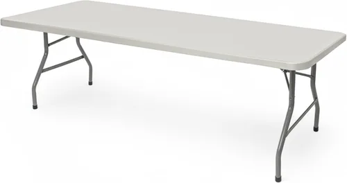 OEF Furnishings OEFBT Series Mesa plegable rectangular de grado comercial, diseño de resina moldeada por soplado de alta resistencia con marco de