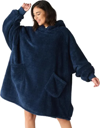 Miniatura 13 de Bedsure Manta con capucha portátil, regalos para el Día de la Madre para mujeres, sudadera con capucha cálida y acogedora para mujeres y hombres