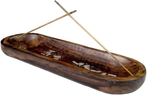 Miniatura 11 de raajsee Soporte para quemador de incienso tallado a mano, atrapa cenizas, soporte para varillas de incienso, meditación y yoga, gran regalo