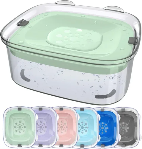 Miniatura 11 de AONKEY Cuenco de agua para perros de 3L sin derrames, cuenco grande de 101oz a prueba de derrames para perros, reduce el rellenado, dispensador