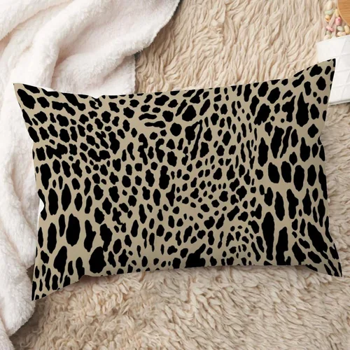 Miniatura 25 de ArogGeld Funda de almohada lumbar, estampado de guepardo verde, leopardo, estampado de leopardo, manchas de animales, almohada decorativa verde, A-17