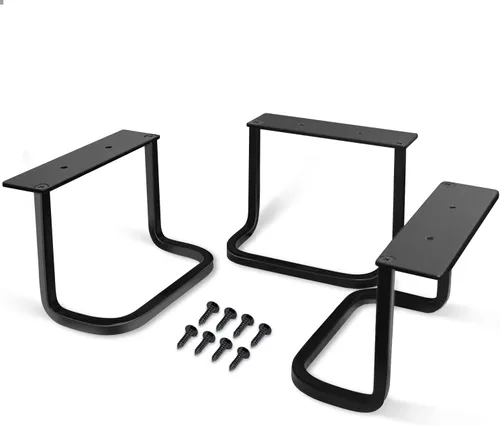 Miniatura 5 de Soporte para laptop debajo del escritorio, soporte para laptop debajo del escritorio, espacio efectivo de 2.7 pulgadas de alto, soporte de aluminio