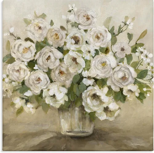 Miniatura 15 de Stupell Industries Carol Robinson, ramo de flores de aster, arte de pared en lienzo con diseño de ramo de flores moradas suaves, 17 x 17 pulgadas