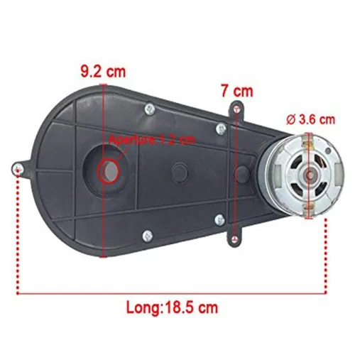 Miniatura 3 de Caja de cambios 24V555 de 18000RPM con motor de CC de 24 V para niños, piezas de automóvil, SUV, motor eléctrico con caja de engranajes RS550 de 24