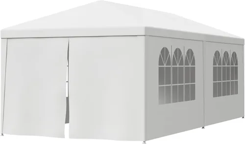 Miniatura 4 de F2C Cenador para exteriores de 10 x 20 pies, toldo blanco con paredes laterales para fiestas, bodas, tienda para eventos de catering, pabellón
