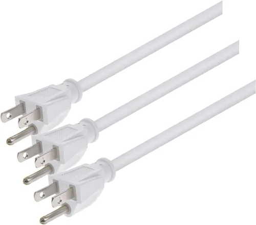 Miniatura 9 de Monoprice Cable de alimentación NEMA 5-15P a IEC 60320 C13, 18AWG, 10A/1250W, 125V, 3 clavijas, 1 pie, negro, paquete de 6