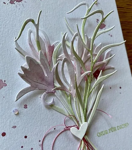 Miniatura 3 de Juego de 3 troqueles de metal de hojas de flores, marco de hojas de flores en 3D, plantillas de corte de boda para álbumes de recortes, álbumes