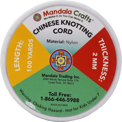 Miniatura 3 de Mandala Crafts - Cordón cola de rata de nailon satinado para hacer nudos chinos, macramé, adornos, joyas
