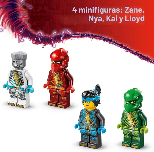 Miniatura 6 de LEGO NINJAGO Juego de construcción de juguetes del templo Spinjitzu Ninja - Juguete de ninja para niños en edad preescolar, para niños, niñas