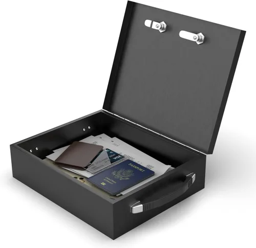 Miniatura 7 de Caja fuerte ignífuga, combinación dual y cofre de seguridad con cerradura de llave