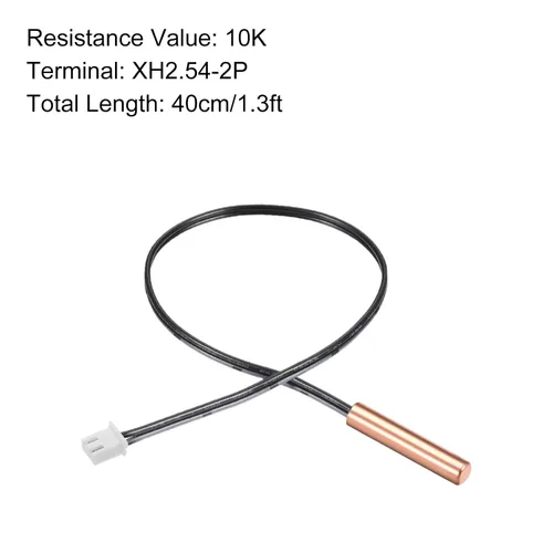 Miniatura 2 de Sonda de termistor NTC 10K 1.3ft Sonda de sensor de temperatura de cobre impermeable, [para transmisor digital de temperatura] - 2 piezas