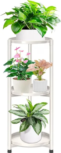 Miniatura 15 de Soporte alto para plantas de 8 niveles para interiores, soportes escalonados para plantas al aire libre para múltiples plantas, soporte plegable