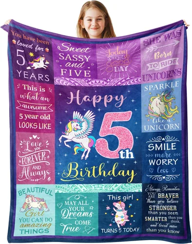 Miniatura 13 de Solzien Manta de regalo de cumpleaños para niño de 1 año, 50 x 40 pulgadas, regalos para hijo de un año, sobrino/nieto, decoraciones de primer