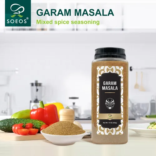 Miniatura 7 de Soeos Garam Masala 12 onzas, mezcla india de 10 especias, mezcla totalmente natural, sin sal, vegano, sin colores, apto para gluten, sin OMG