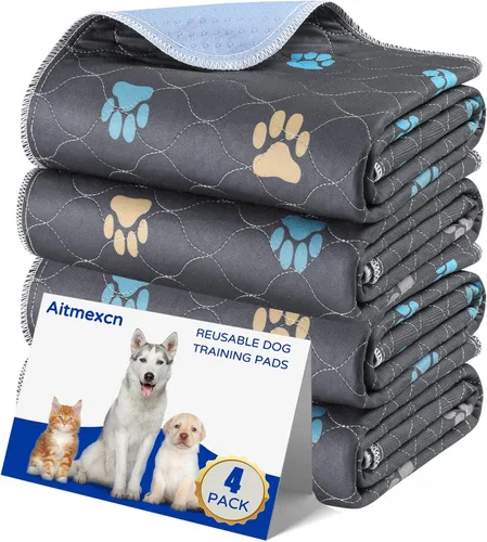 Miniatura 18 de Aitmexcn Almohadilla lavable para orina de perro, 100% impermeable, tapete de entrenamiento para cachorros o perros mayores, almohadillas Color Paws