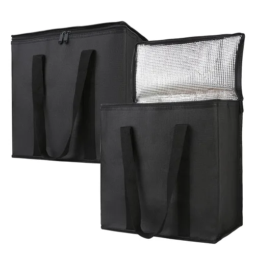 Miniatura 58 de Bodaon Paquete de 3 bolsas aisladas para entrega de alimentos para comidas calientes y frías, bolsas enfriadoras XXL, bolsa aislante para catering